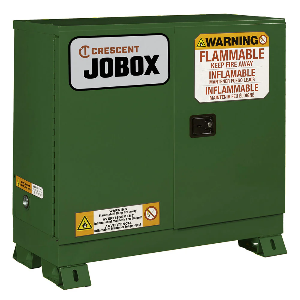 Crescent Jobox 1-753620 30 Gallon Pesticide Manual Close Safety Cabinet - Green - Moutools
