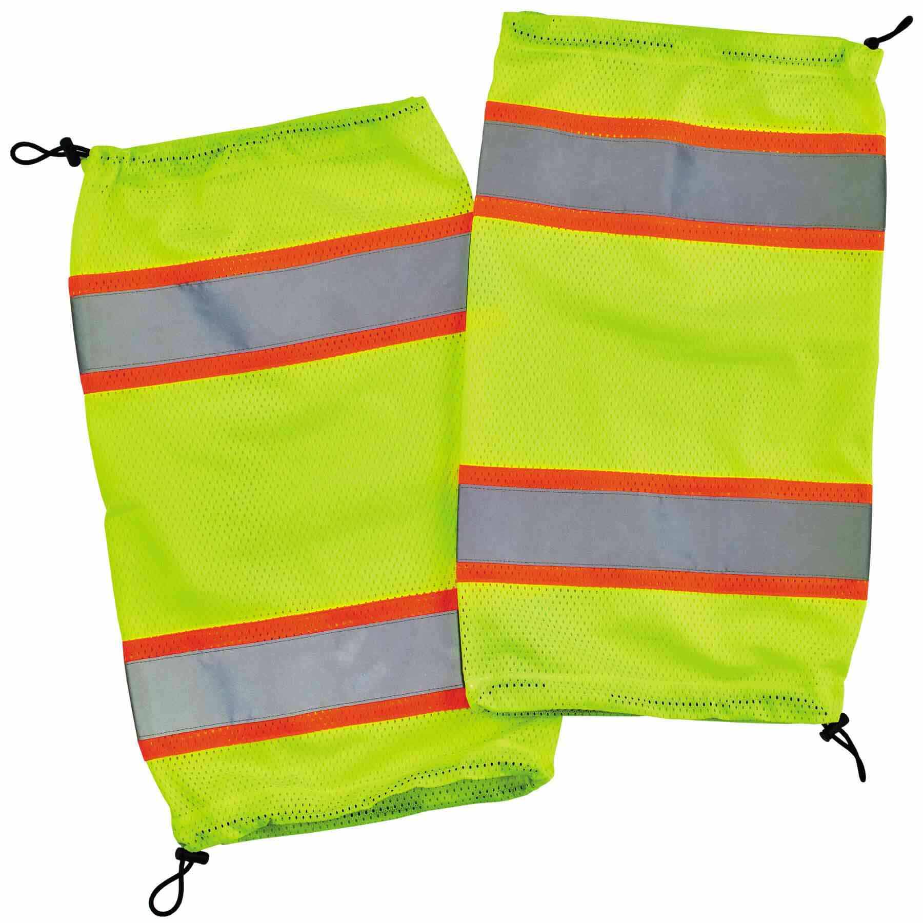 Ergodyne 29093 8009  Lime Class E Two-Tone Mesh Leg Gaiters - Moutools