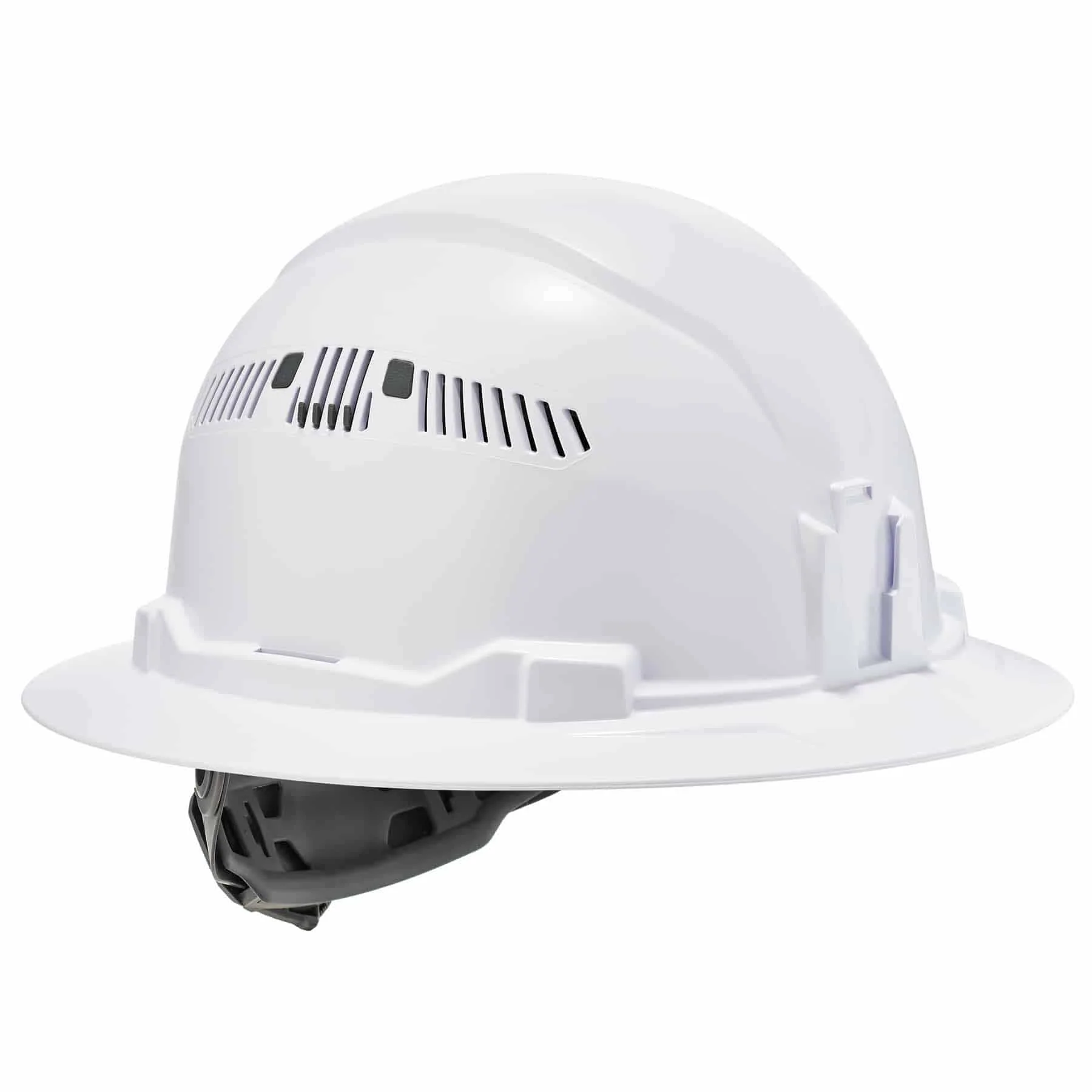 Ergodyne 60154 8973  White Class C Hard Hat Full Brim - Moutools