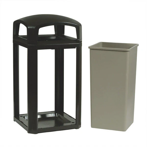 Rubbermaid FG397500BLA Landmark Series Classic Container/Trash Can, Dome Top Frame with 3959 - Moutools