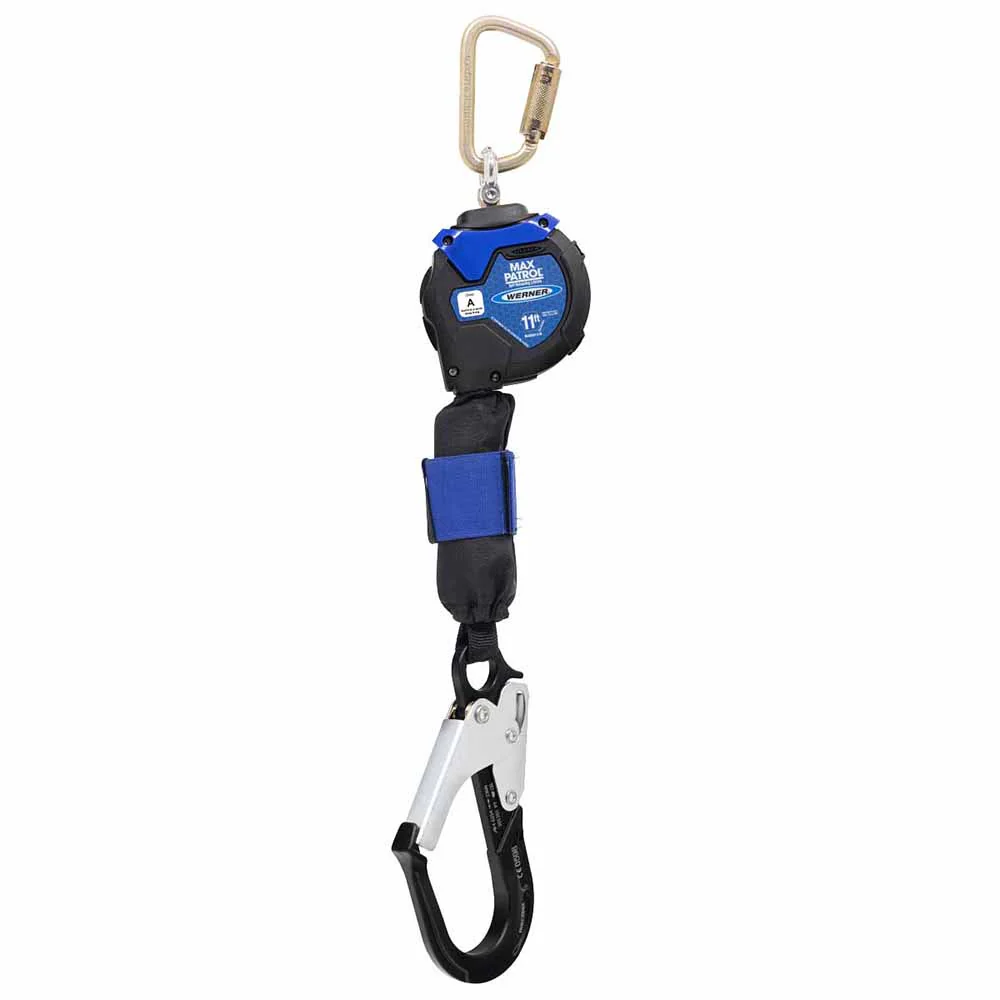 Werner R430011-R 11' MAX Patrol Webbed SRL W/ Aluminum Rebar Hook On Lanyard - Moutools