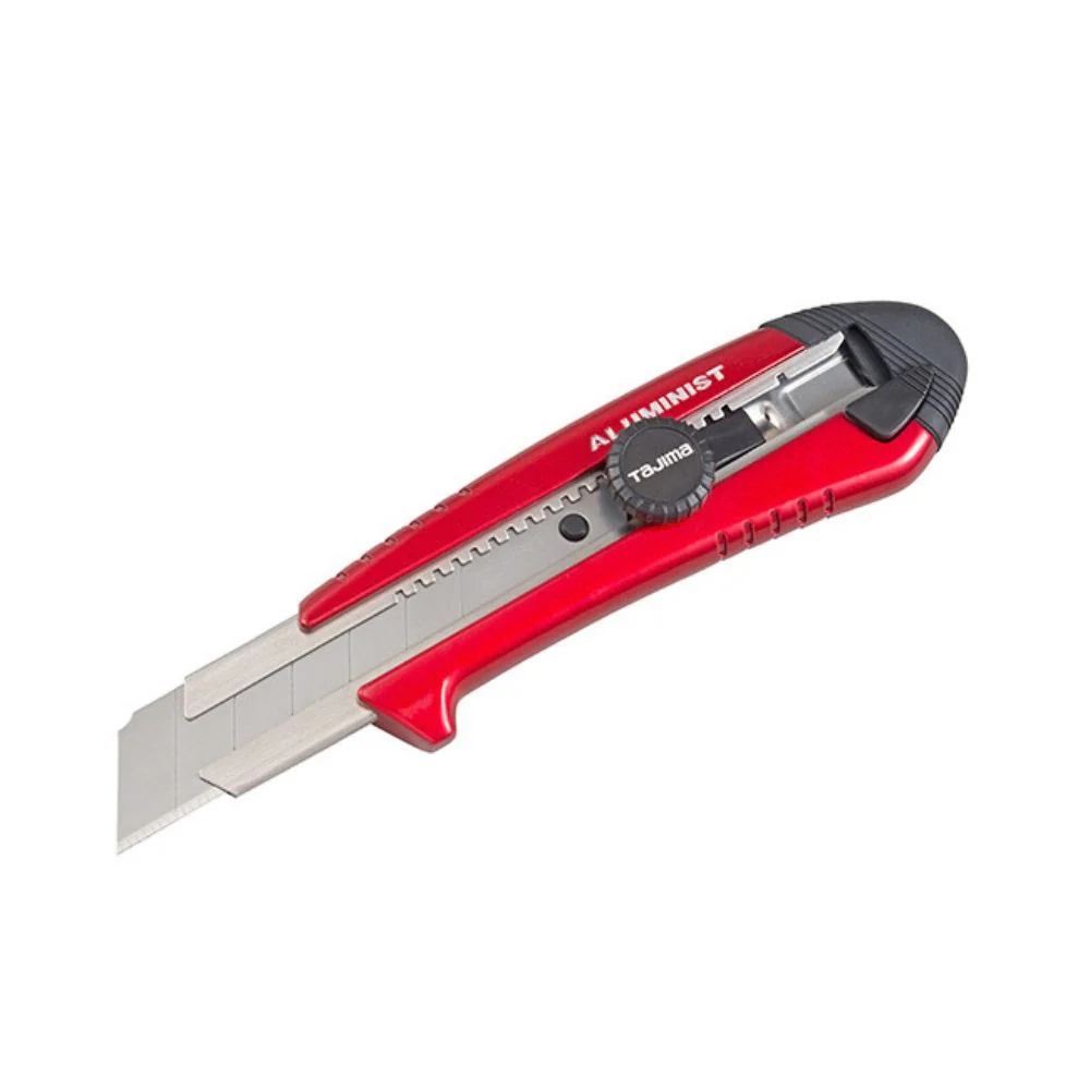 Tajima AC-701R Rock Hard Aluminist with Dial Lock Blade Lock, 3 x Rock Hard Blade, Red - Moutools