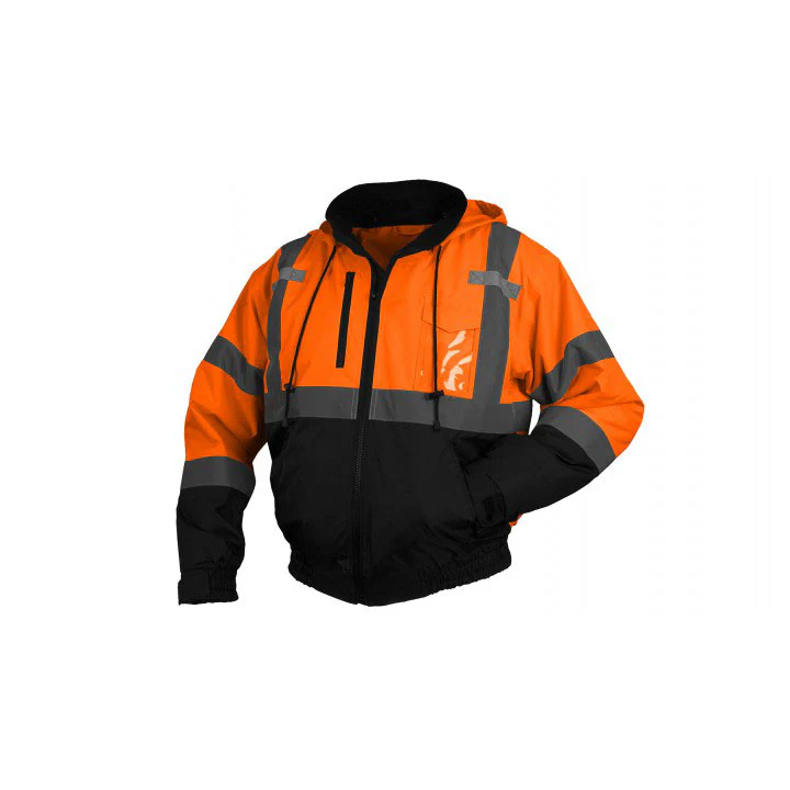 Pyramex RJ3120XL Winter Wear - Hi-Vis Orange Bomber Jacket - Extra Large - Moutools
