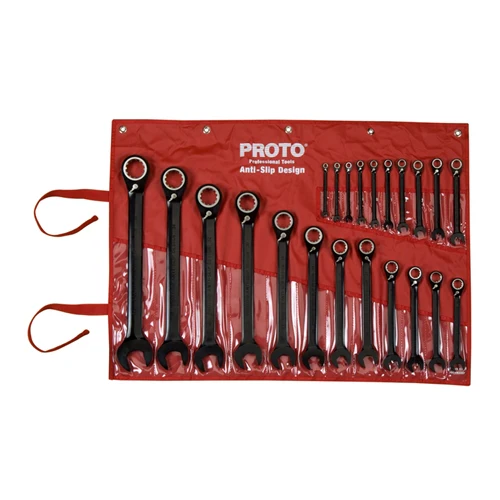Proto JSCVM-22S 22 Piece mm Ratcheting Spline Wrench Set - Moutools