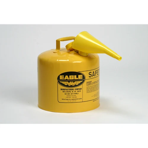 Eagle UI-50-FSY 5gal. (Diesel) Type I Metal Yellow Safety Gas Can - Moutools