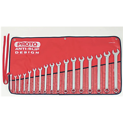 Proto J1200RM-T500 17 Pc. Metric Combination Wrench Set - 12 Point - Moutools