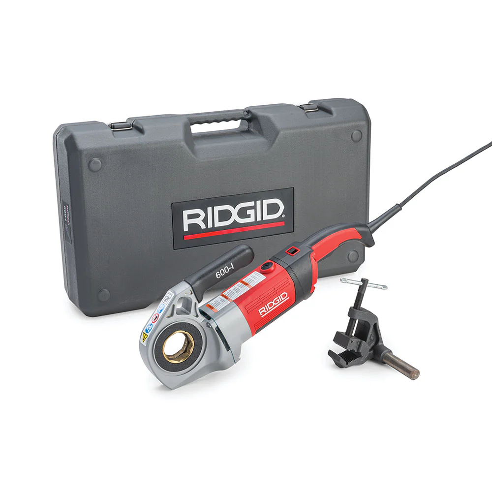 RIDGID 44913 600-I Hand-Held Power Drive Only with Case and Support Arm - Moutools