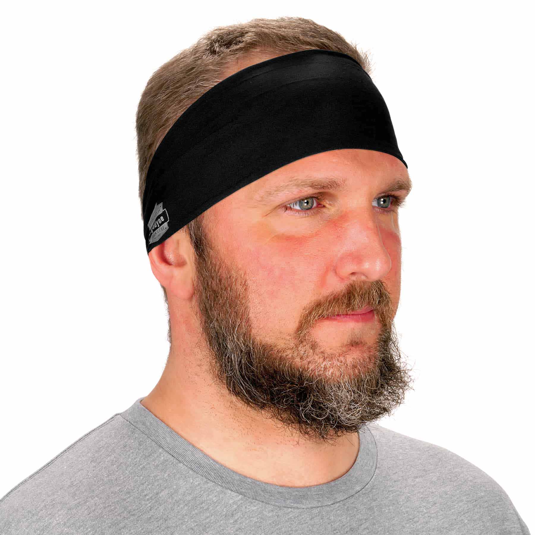 Ergodyne 12702 6634  Black Cooling Headband - Performance Knit - Moutools