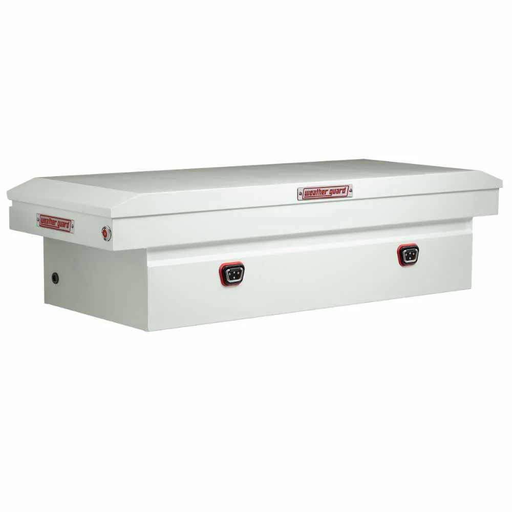 Weatherguard 126-3-04 Saddle Box, Steel, Full Standard, White, 11.0  cu ft - Moutools