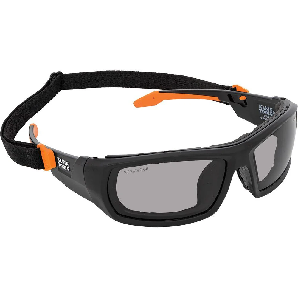 Klein 60471 Professional Full-Frame Gasket Safety Glasses, Gray Lens - Moutools