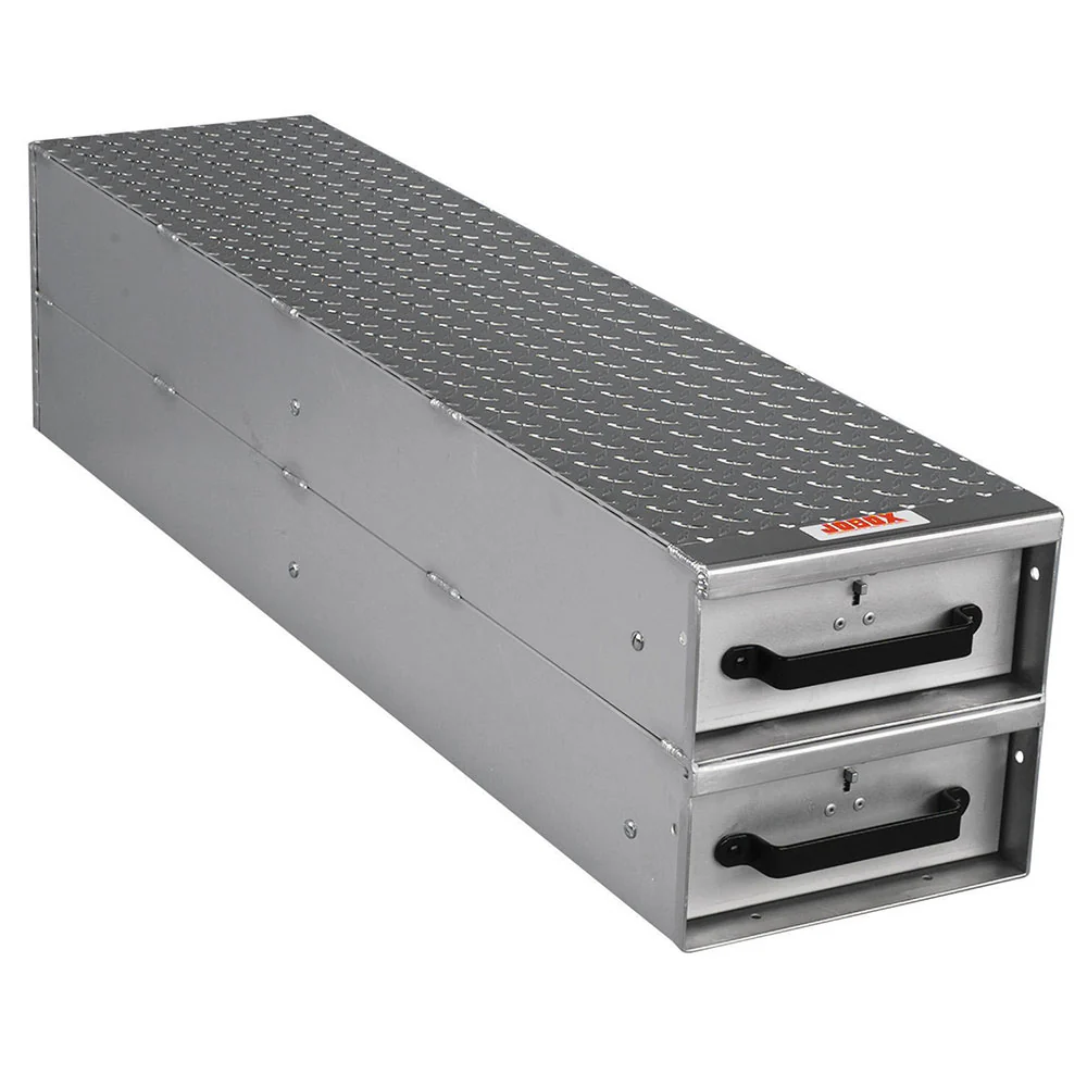 Crescent Jobox 1407980 2 Drawer Long Stacked Heavy-Duty Aluminum Drawer Storage - Moutools