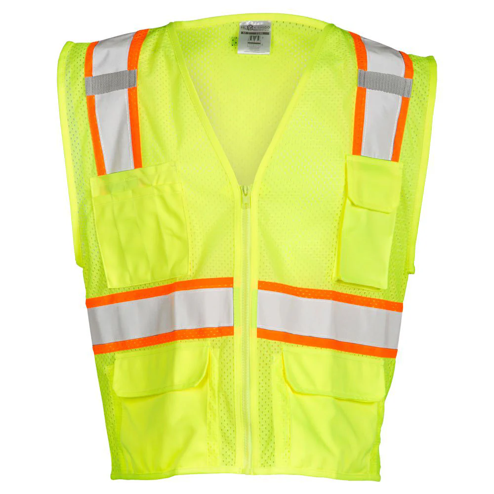 ML Kishigo 1195-XL All Mesh Lime Safety Vest Class 2, X-Large - Moutools