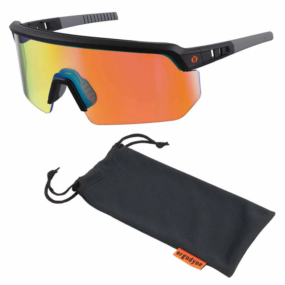 Ergodyne 55010 AEGIR-AFASM Matte Black Frame Orange Mirror Lens Anti Scratch Anti Fog Safety Glasses - Moutools