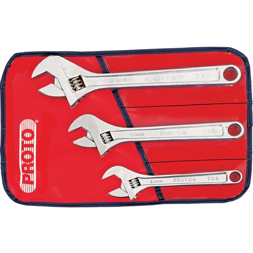 Proto J795A 3 Piece Adjustable Wrench Set - Moutools