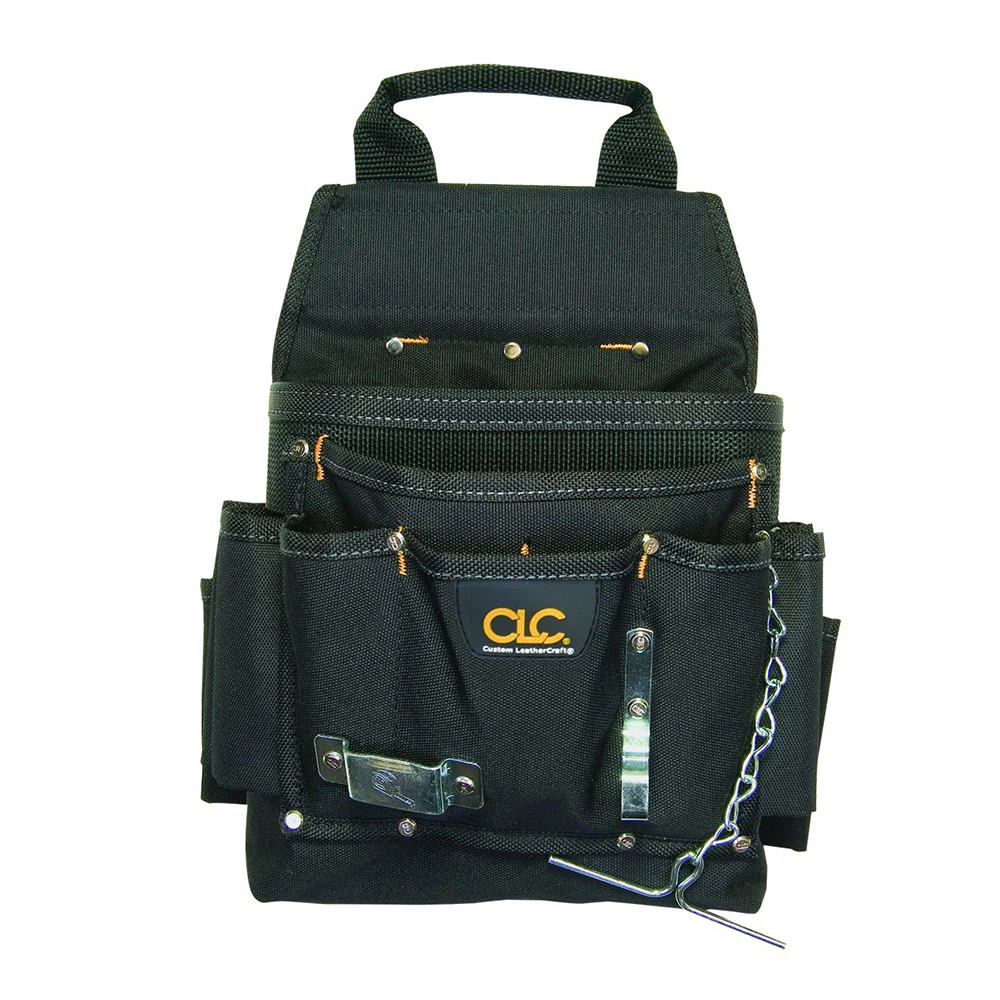 Custom Leather Craft 5505 12 Pocket Ballistic Poly Electrician's Tool Pouch - Moutools