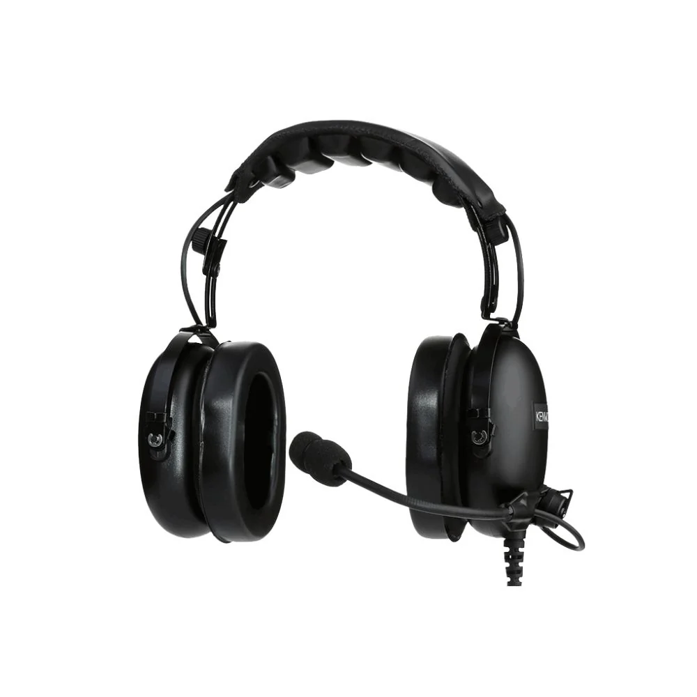 Kenwood KHS-10D-OH Double Muff, Heavy-Duty Over the Head Headset for TK-2400,2402,3400,3402 and NX Series Radios - Moutools