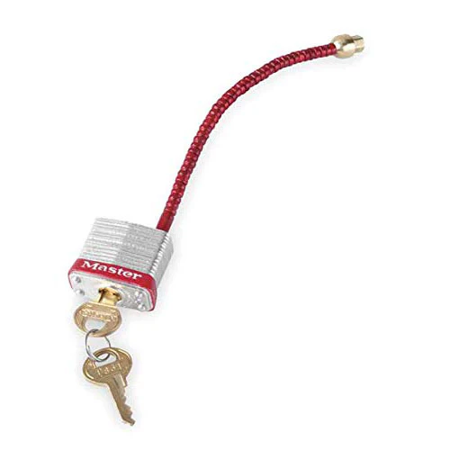 MasterLock 7C5RED Circuit Breaker Compact Cable Lock For Lockouts - Moutools