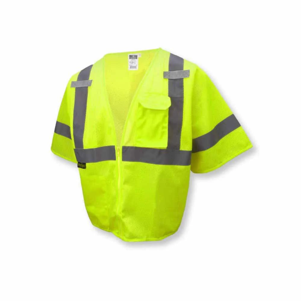Radians SV3ZGM-2X/3X Economy Mesh Safety Vest, Green, Size 2XL-3XL - Moutools
