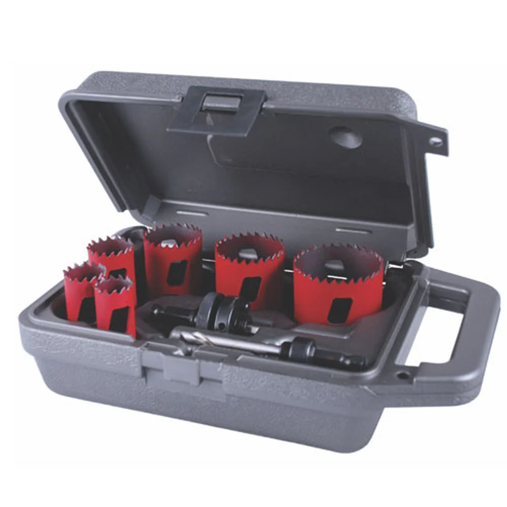 MK Morse MHS04P 177795 8 piece, Bi-Metal Hole Saw, Plumbers Kit - Moutools