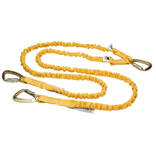 Werner C452300 SoftCoil Twinleg Lanyard (Carabiners) - 6' - Moutools