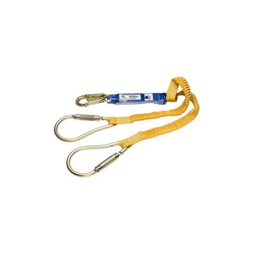 Werner C441400 6' DeCoil Stretch Twinleg Lanyard, Snap Hook, 2