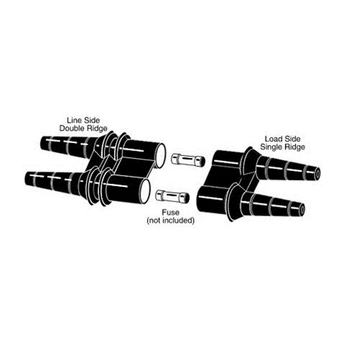 IDEAL D65-LC Dual In-Line, Fused #4-#2 AWG, Cu - Moutools