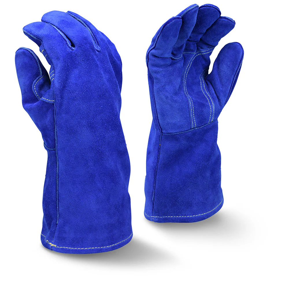 Radians RWG5410XL Premuim Side Split Cowhide Leather Gloves, Blue, X-Large - Moutools