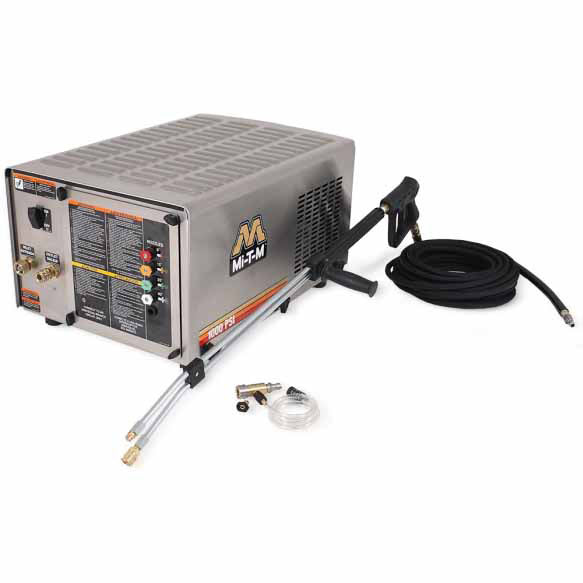 Mi-T-M CW-1003-SME1 CW Premium Series Electric Belt Drive Stationary Cold Water Pressure Washer - Moutools