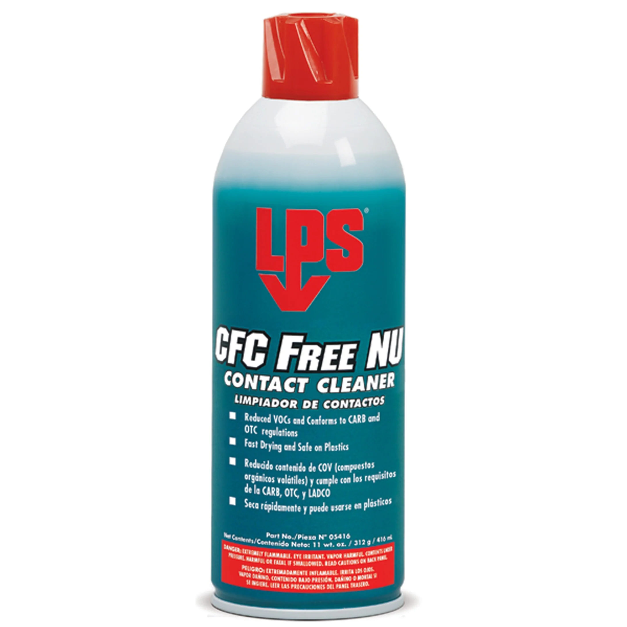 LPS Labs 05416 11 oz CFC Free NU Contact Cleaner - Moutools