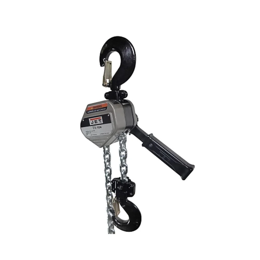 Jet JT9-375705 JLA-150-5SH, JLA Series 1-1/2 Ton Lever Hoist, 5' Lift & Shipyard Hooks - Moutools