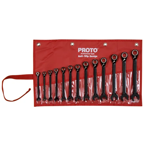 Proto JSCVM-13S 13 Piece mm Ratcheting Spline Wrench Set - Moutools