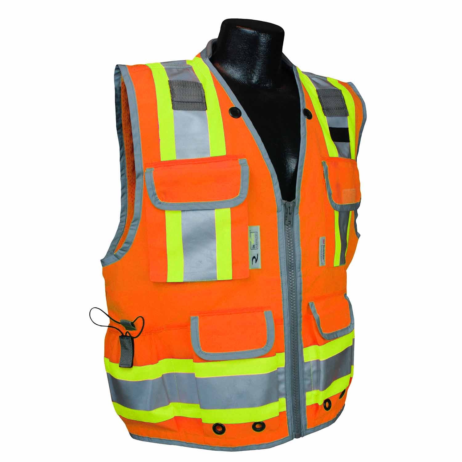 Radians SV55-2ZOD-XL XL Class 2 Heavy Woven Engineer Vest - Orange - Moutools
