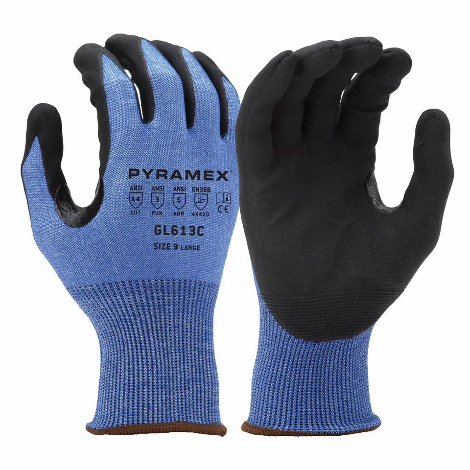 Pyramex GL613C-S Touchscreen Micro-Foam Dipped Gloves Small [A4] - Moutools