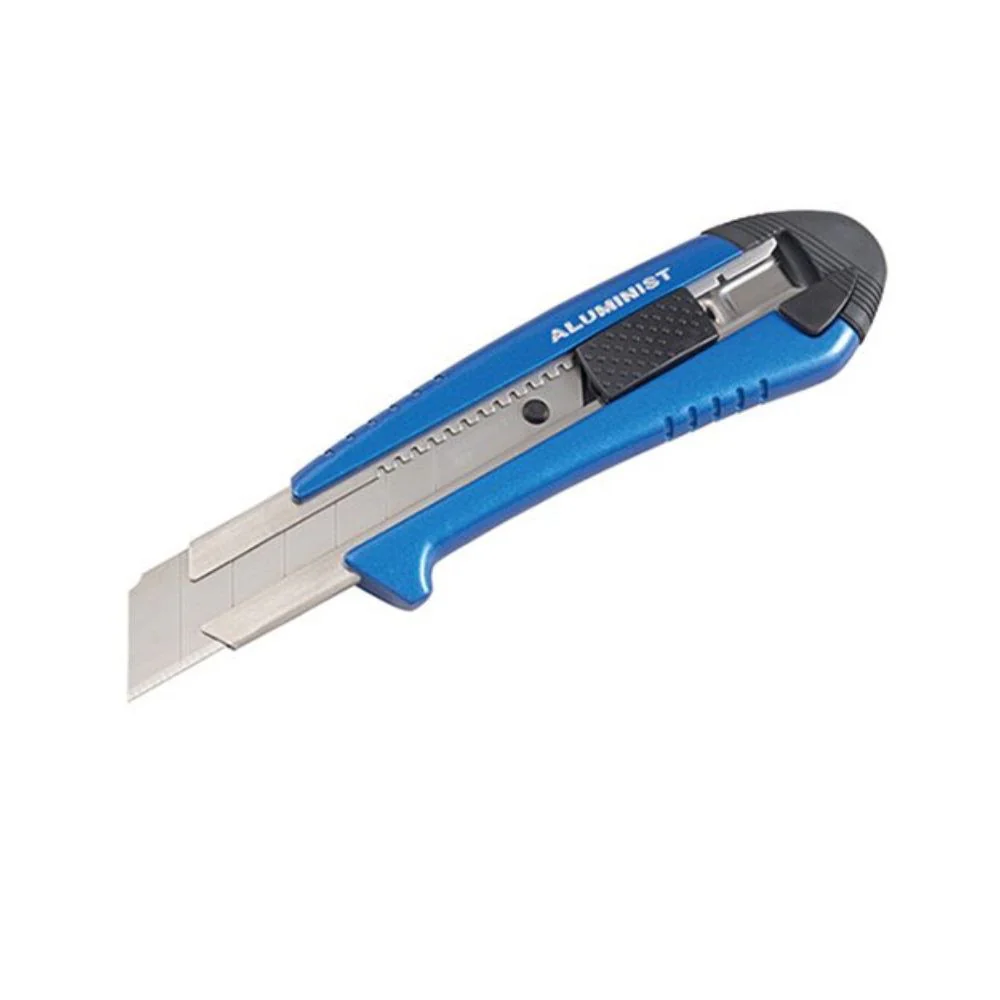 Tajima AC-700B Rock Hard Aluminist with Auto Lock Blade, 3 x Rock Hard Blade, Blue - Moutools