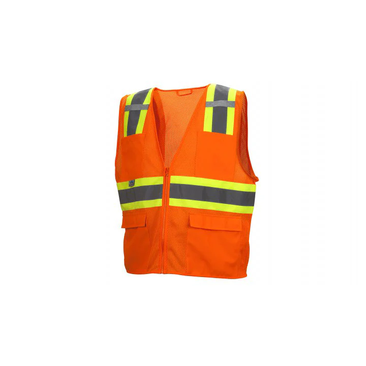 Pyramex RVZ2320L Safety Vest - Hi-viz orange - All mesh - Size Large - Moutools