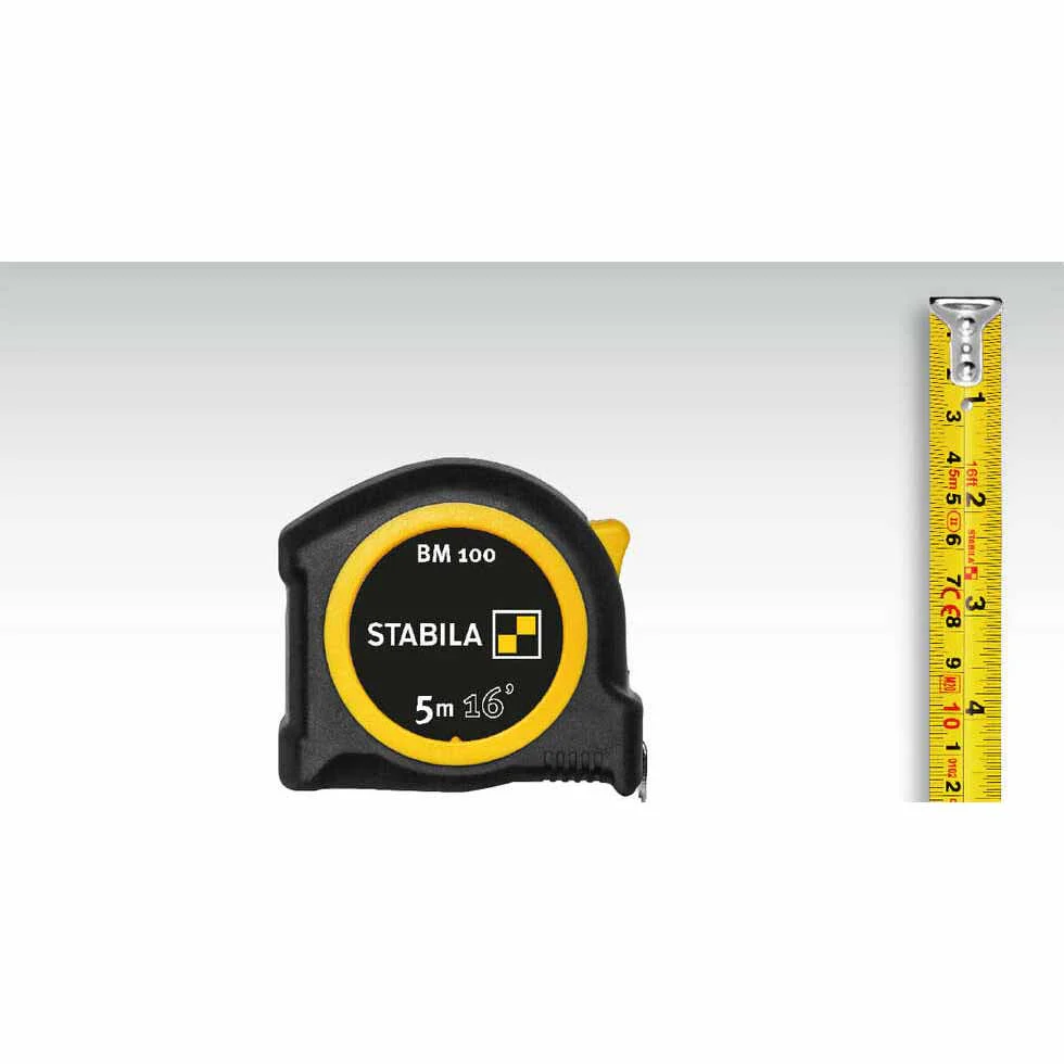 Stabila 30816 5m – 16' Compact Pocket Imperial-Maetric Tape Measure BM 100 - Moutools