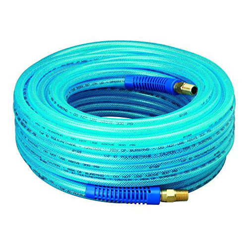 Amflo 12-100E Blue 300 PSI Polyurethane Air Hose 1/4 x 100' - Moutools