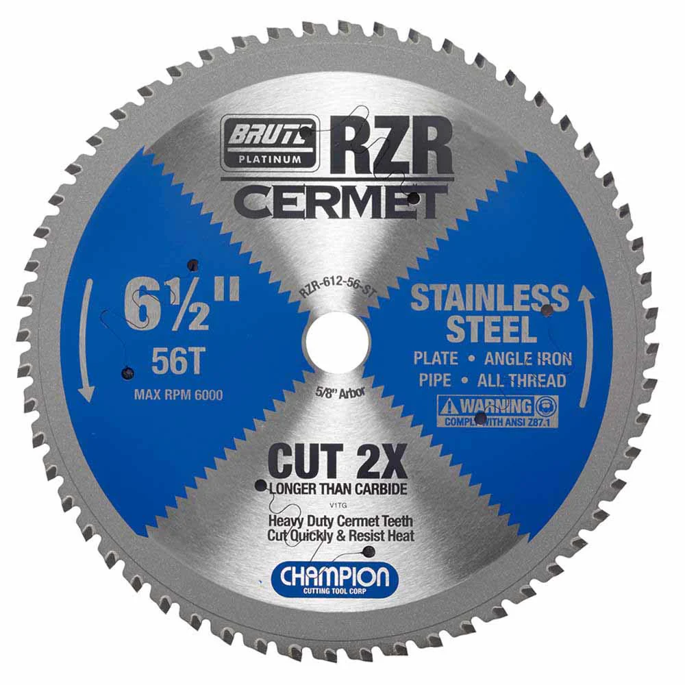 Champion RZR-612-56-ST Metal Circular Saw Blade - 6-1/2