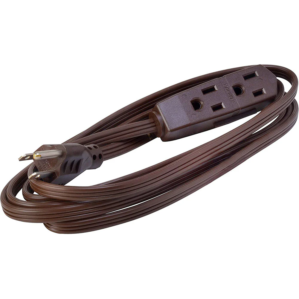 Woods 608 SPT-2 8-Foot Cube Tap Extension Cord, 16/3, Brown - Moutools