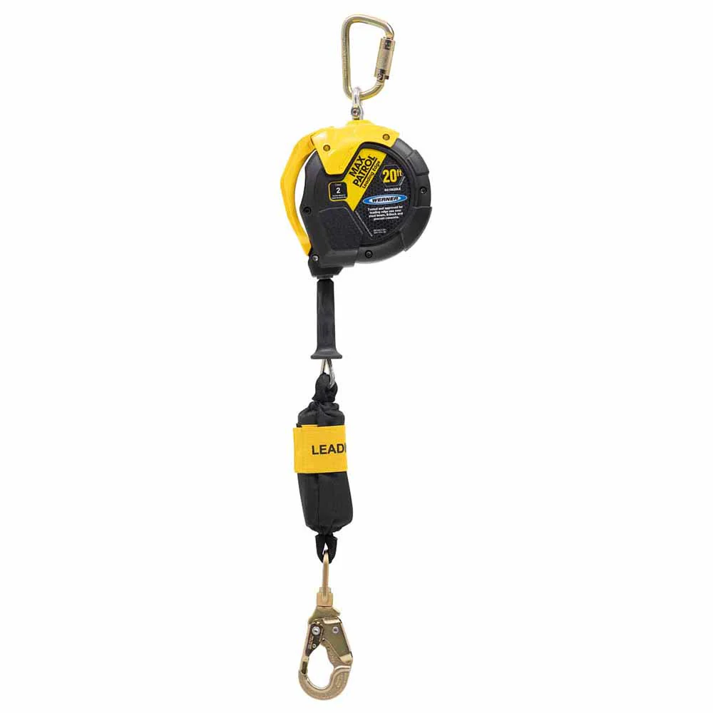 Werner R410020LE 20' Max Patrol Retracting Lifeline, Leading Edge Capability - Moutools