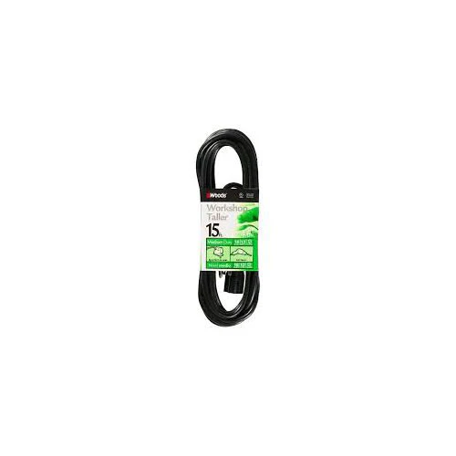 Woods 990261 15' 16/3 SJTW General Purpose Extension Cord, Black, Rated to 13-Amps - Moutools