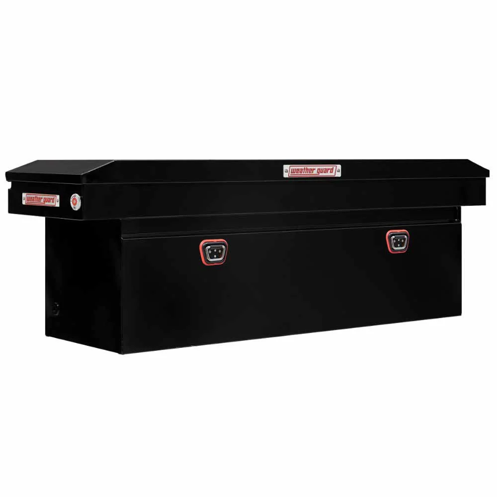 Weatherguard 128-5-04 Saddle Box, Steel, Full Deep, Gloss Black, 15.0 cu ft - Moutools