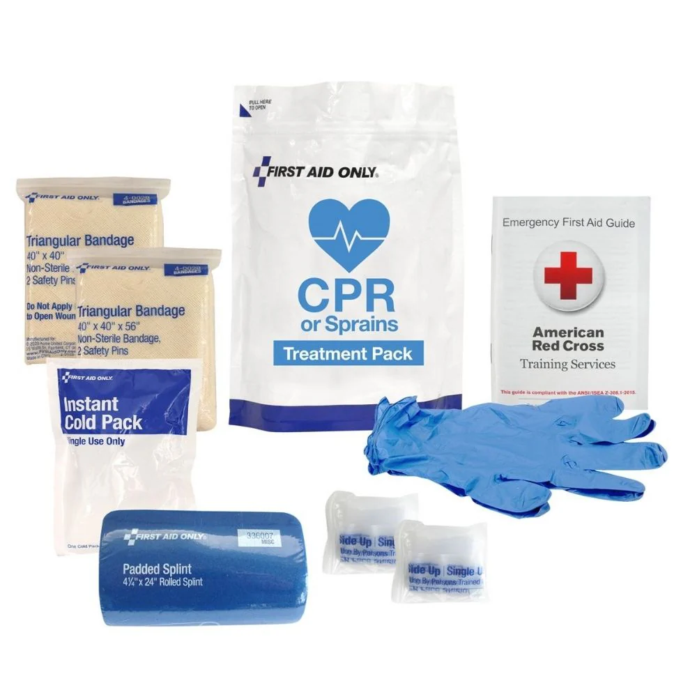 First Aid Only 91165 CPR & Sprains Treatment Pack - Moutools