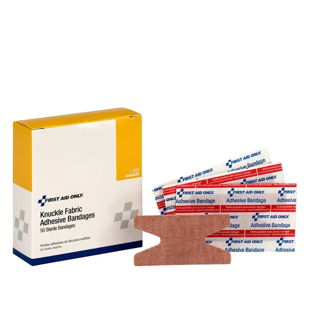 First Aid Only 1-850-001 Heavy Woven Knuckle Bandages, 50/box - Moutools