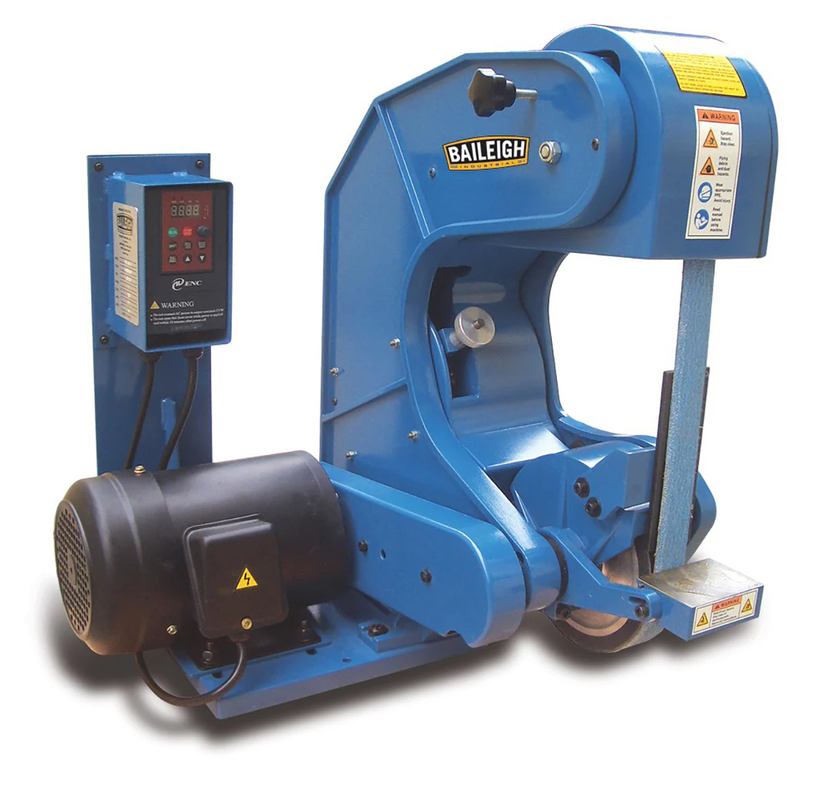 Baileigh Industrial BA9-1000672 Three Wheel Variable Speed Belt Grinder BG-260-3-220 - Moutools