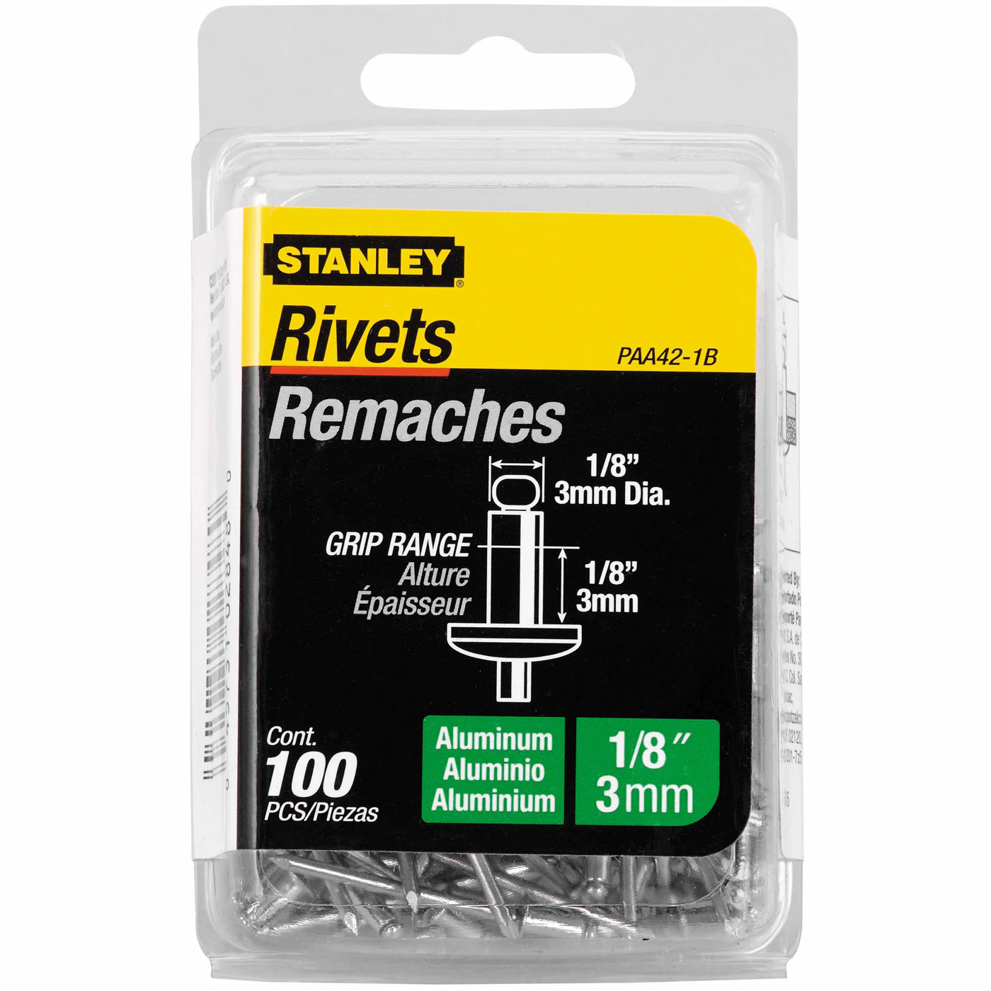Stanley PAA42-1B Aluminum Rivets 1/8