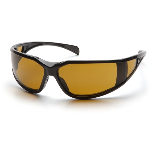 Pyramex SB5133DT Shooter's Amber Lens Exeter Glasses - Moutools