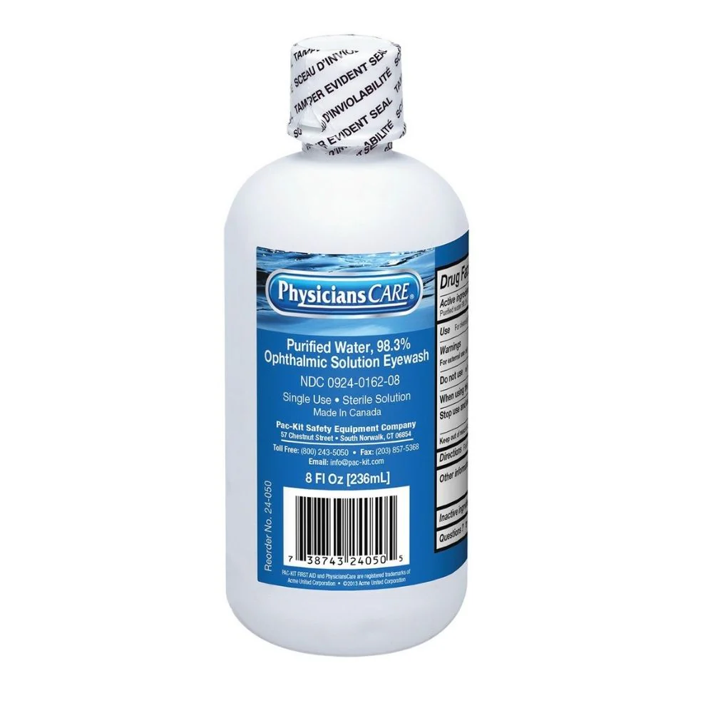 First Aid Only 24-050 Eyewash Bottle, Screw Cap, 8 oz. - Moutools