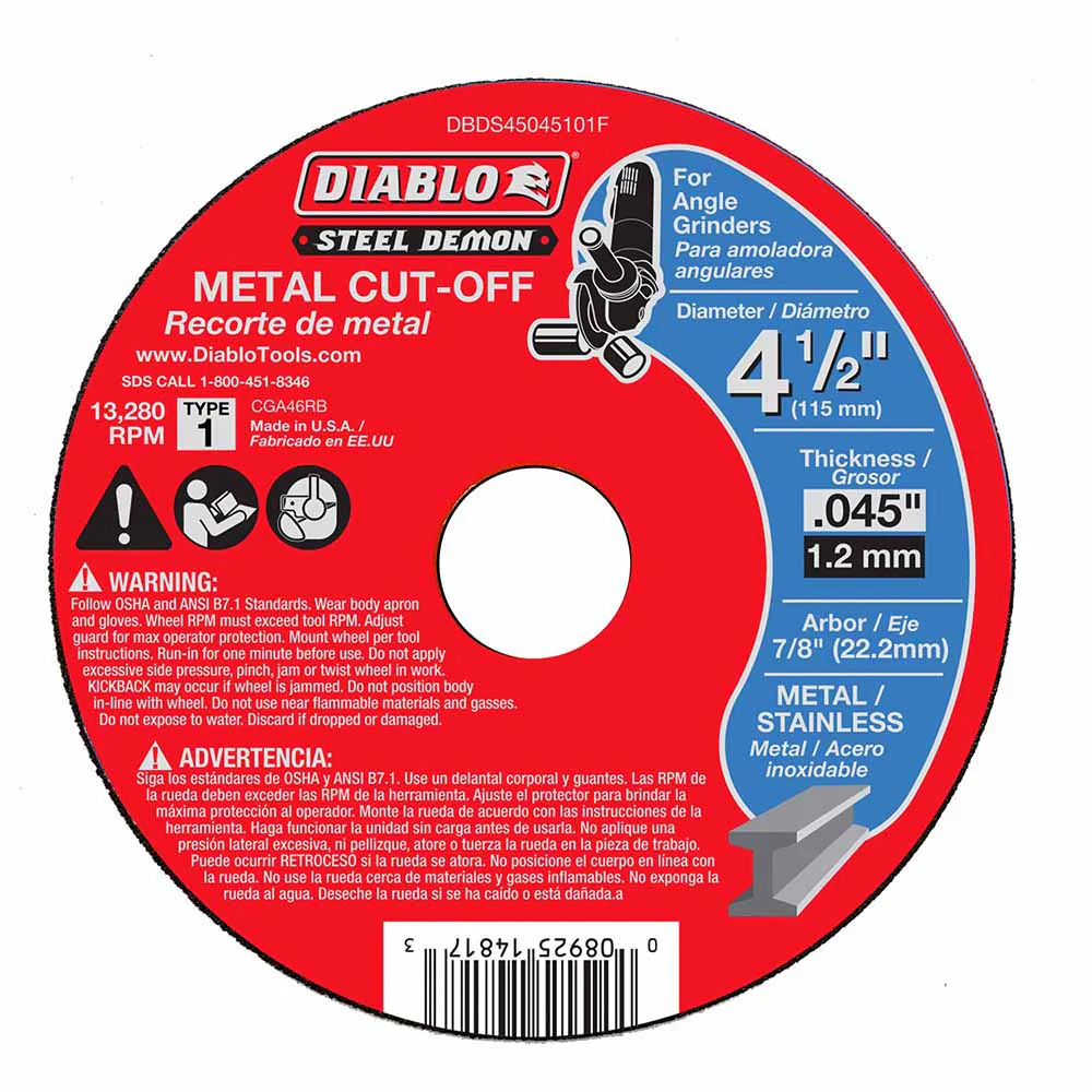Diablo DBDS45045101F Steel Demon 4-1/2