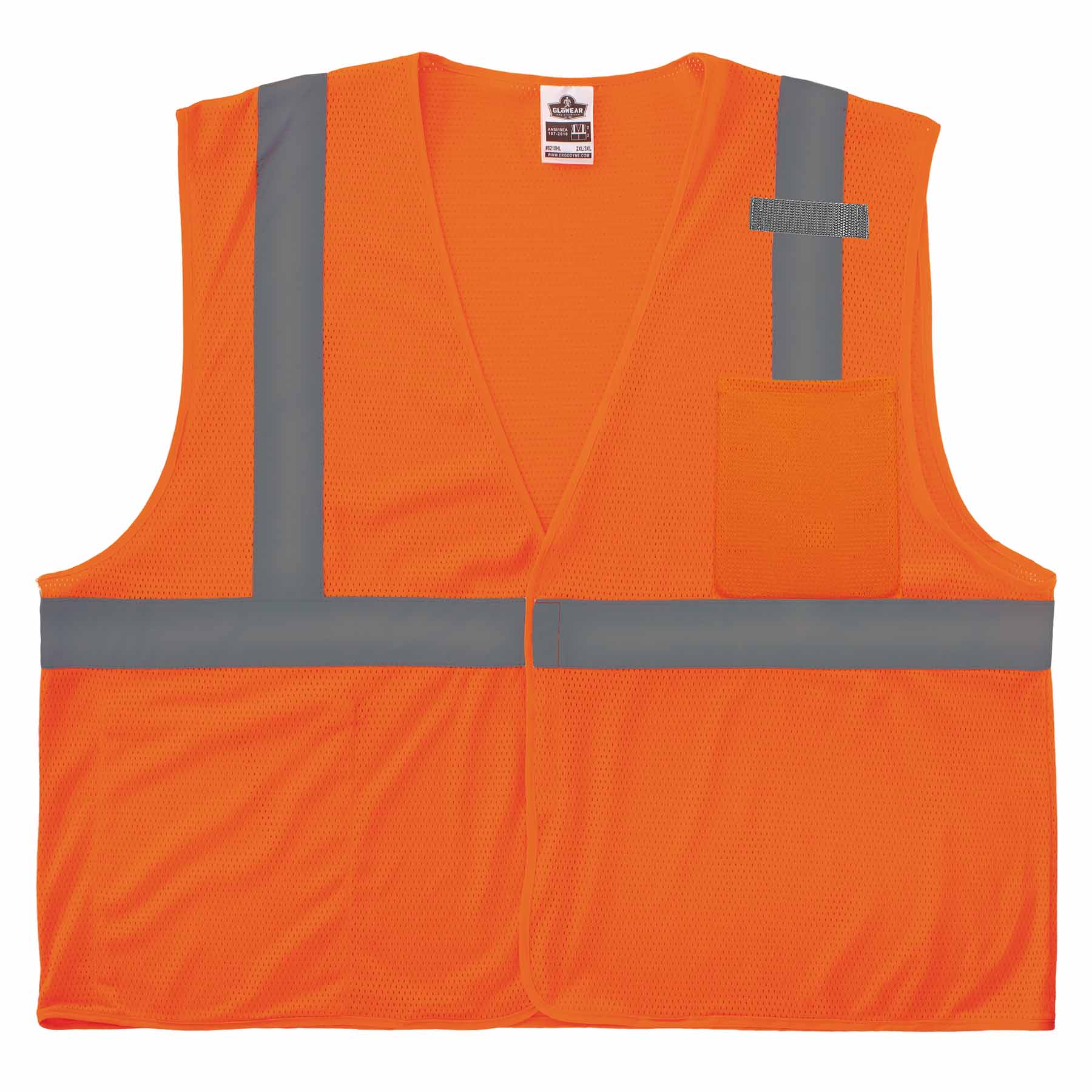 Ergodyne 21011 8210HL XS Orange Class 2 Economy Mesh Vest - H+L - Moutools
